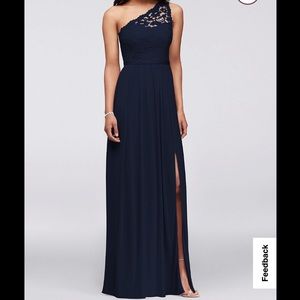 David’s Bridal - One Shoulder Lace Dress